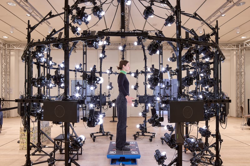 Jordan Wolfson installation at the Fondation Beyeler.